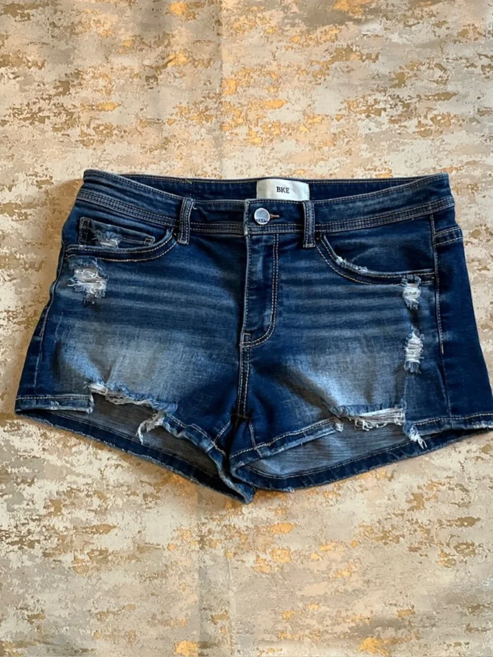 BKE Buckle Denim Jean Shorts Womens sz 28 Lot of 2 Payton Stella Blue Distressed
